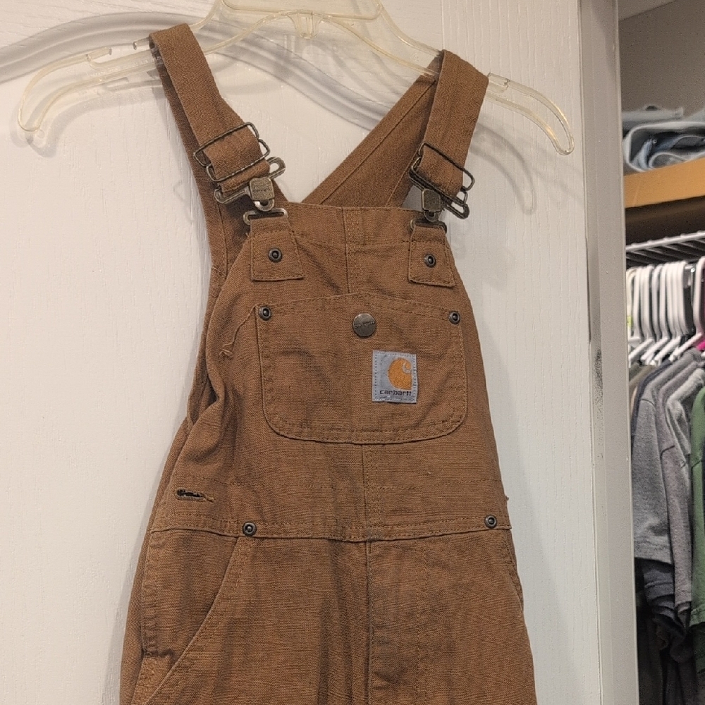 Carhartt Tan Overalls with Logo Patch